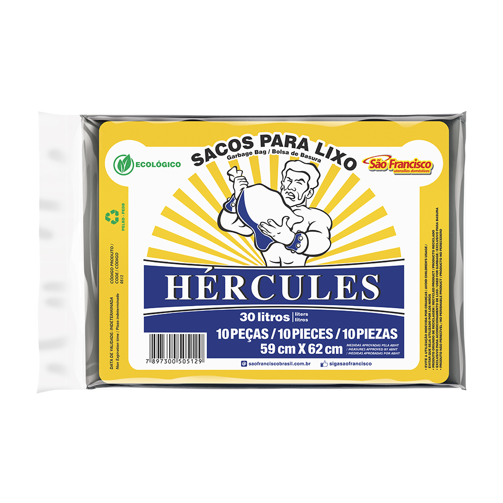 Saco para Lixo Hércules 30 Litros